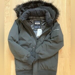ABERCROMBIE & FITCH ULTRA BOMBER JACKET COAT BLACK MENS SIZE XS
